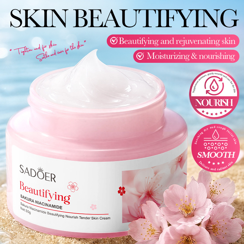 Skincare Niacinamide - SADOER Sakura Niacinamide Face Cream 50g