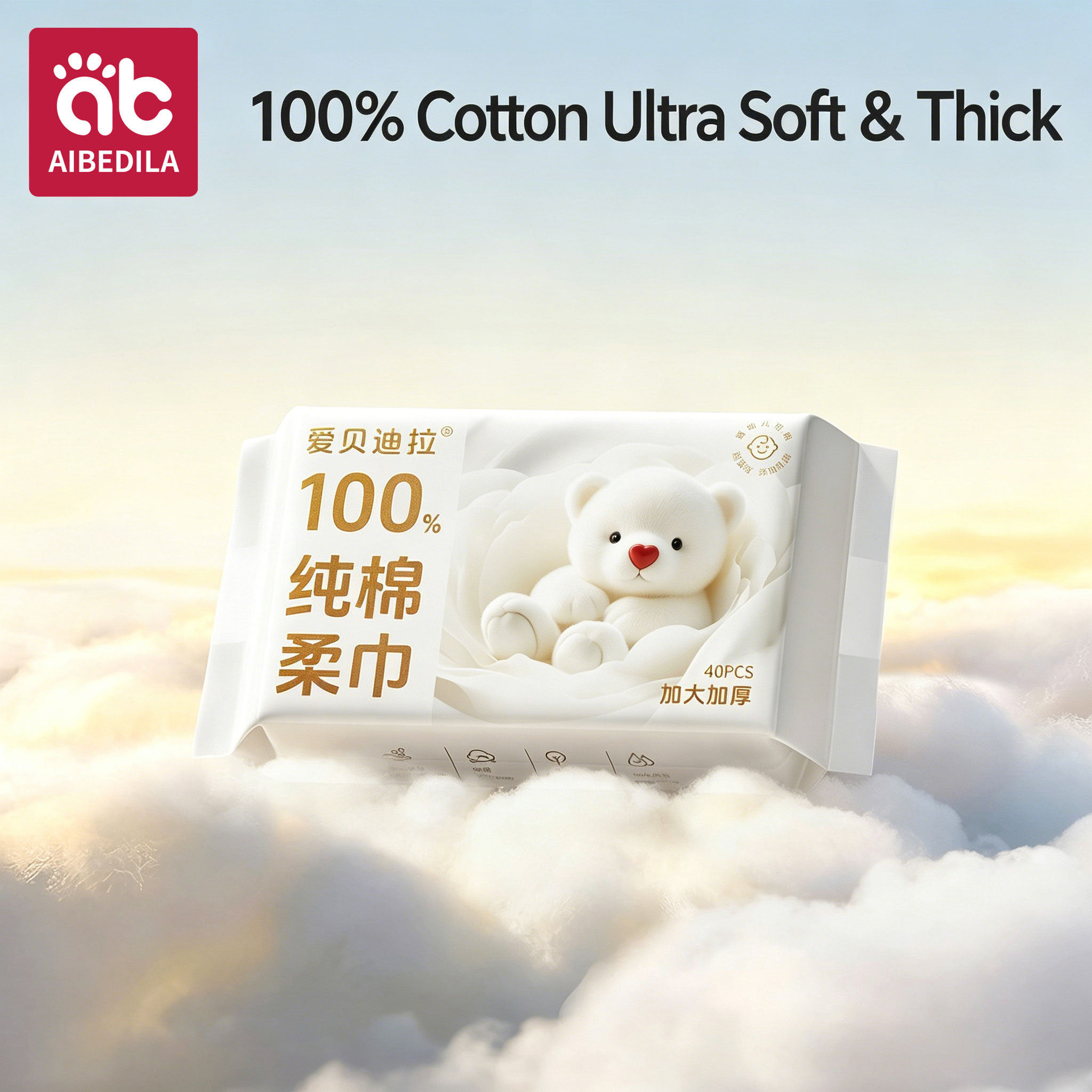 100% Cotton Dry Wipes Sensitiv - Skincare Newborn recension och pris