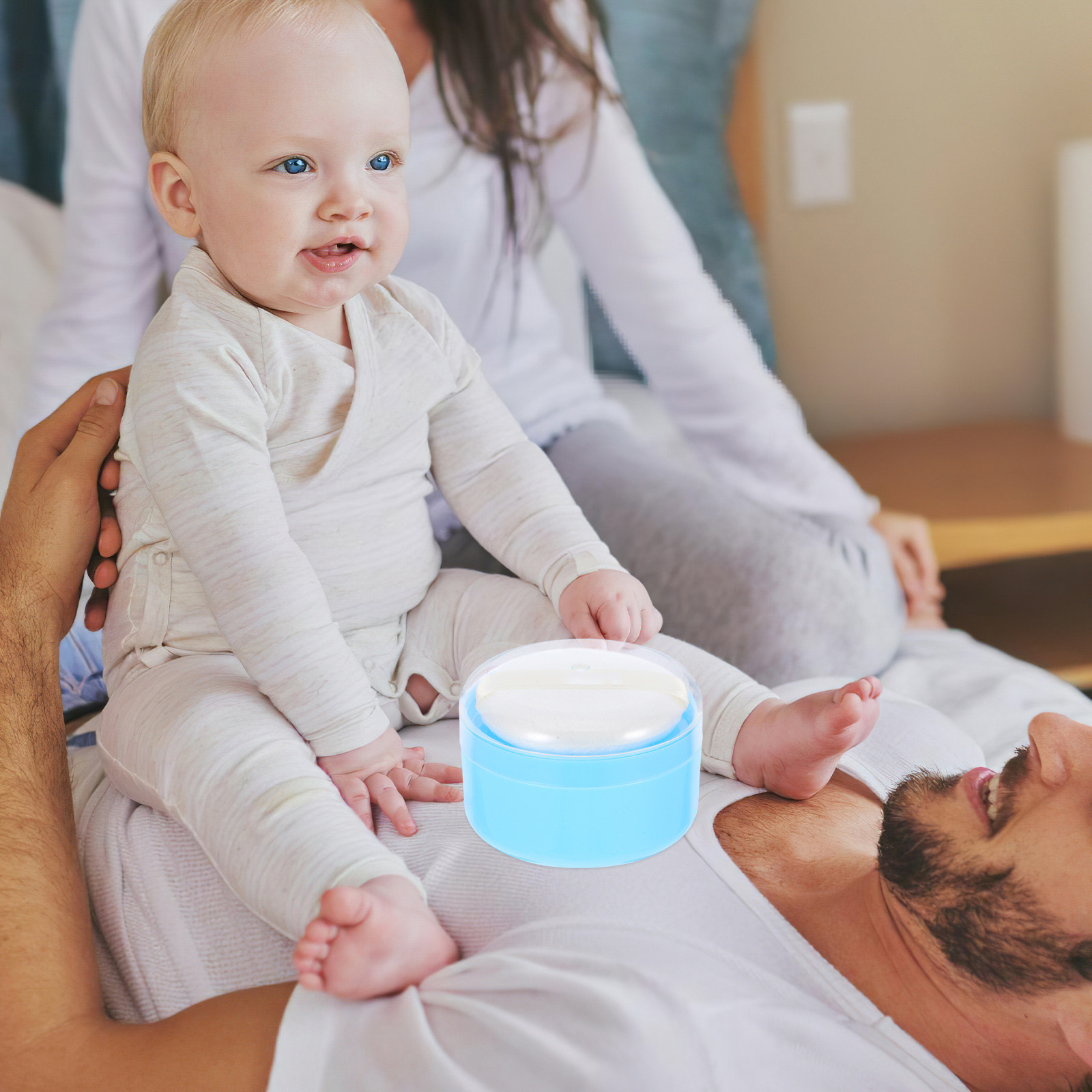 Baby Powder Puff Container Por - Skincare Newborn recension och pris