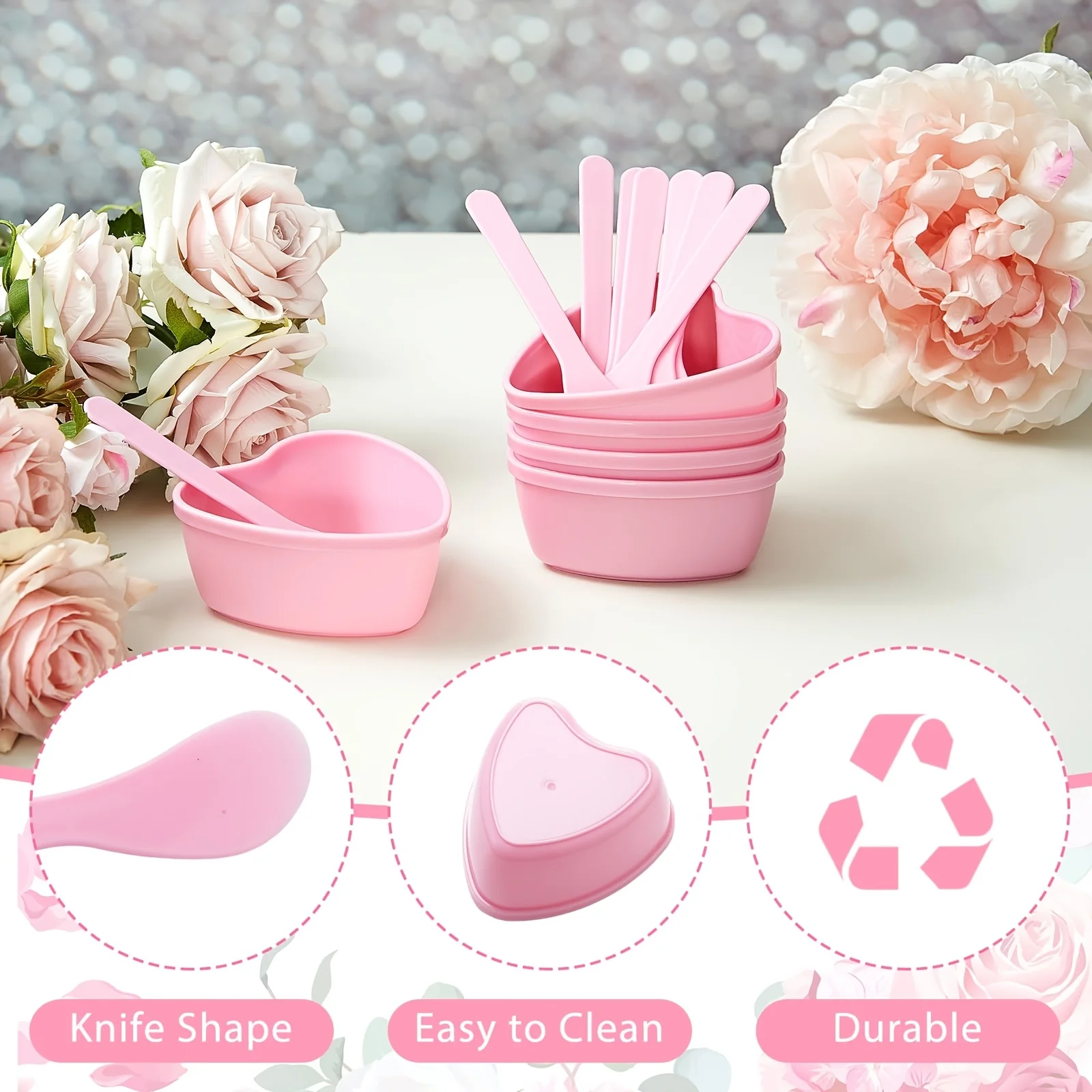 6-piece Pink Heart Shaped Faci - Skincare Finally Found You recension och pris